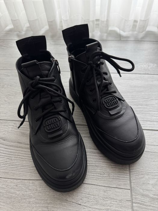 Демісезонні черевички, хайтопи з натуральноі шкіри, 24 см