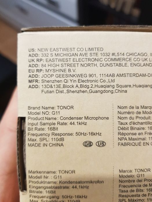 Mikrofon Tonor Wielokierunkowy mikrofon kondensatorowy na USB