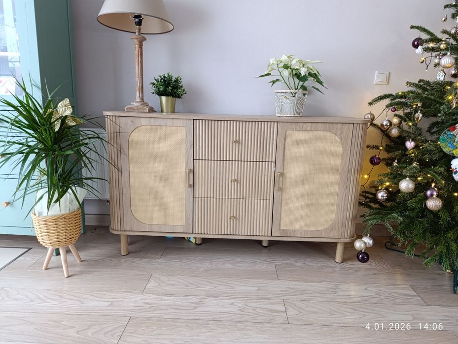 Nowa komoda Boho Modern rattanowa