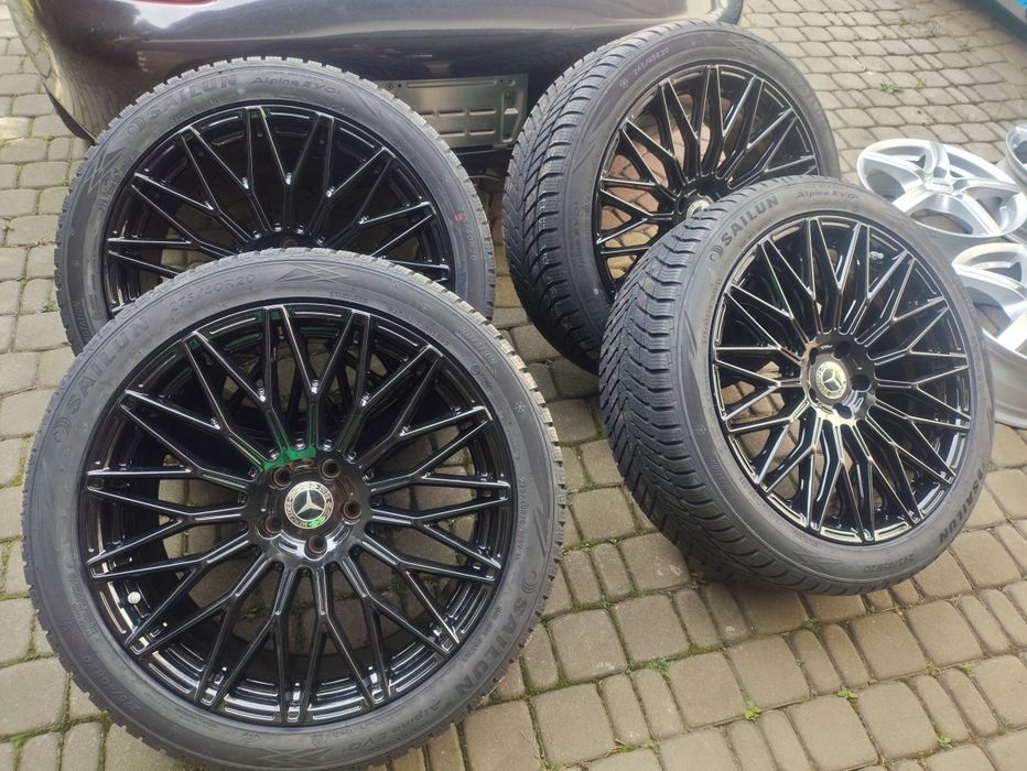Fabrycznie nowe koła zimowe alufelgi czarne z nowymi czujnikami ciśnienia 20 5x112  Mercedes GLC/ GLC c253 coupe 245/45/20 + 275/40/20 dostawa GRATIS