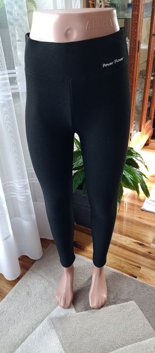 Leginsy, getry Power Flower czarne rozmiar L/XL