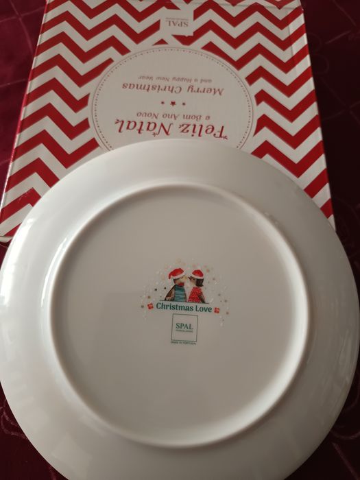 Prato Spal Tema Natal nunca usado