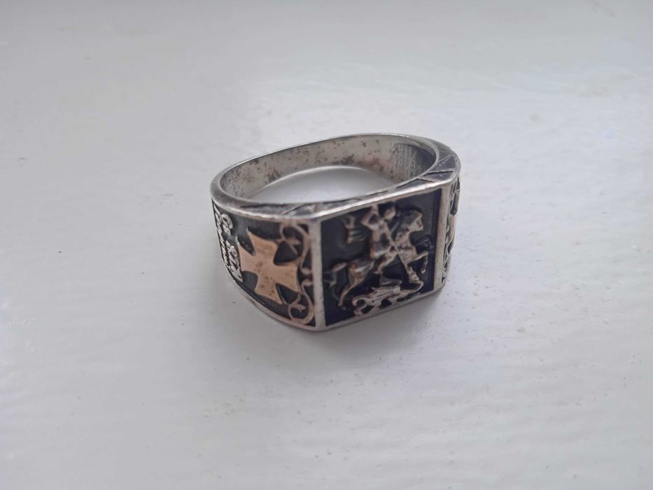 Серебряное кольцо печатка