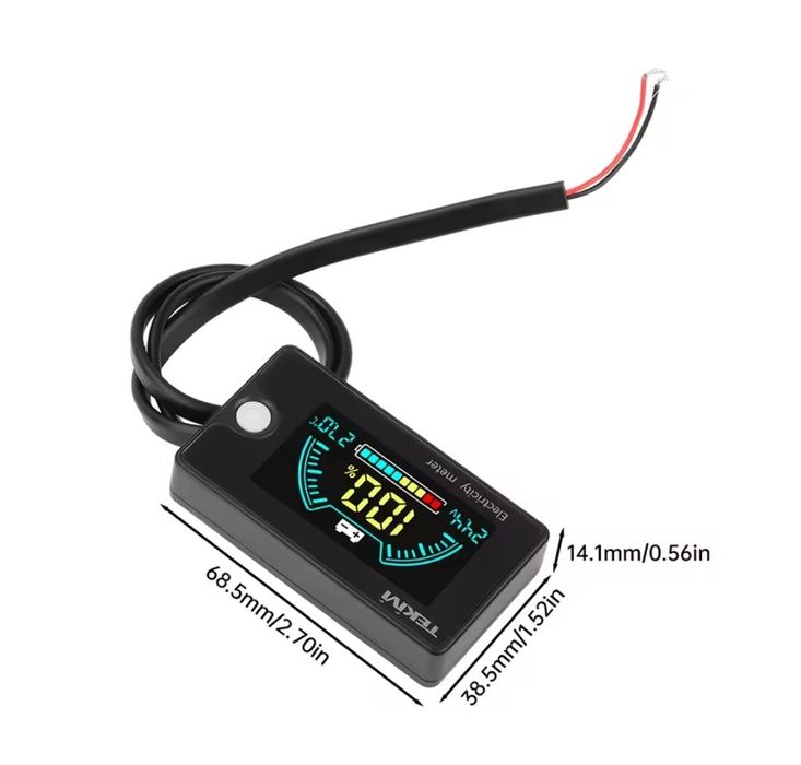 Індикатор заряду, t° акумулятора 6840D 8–100V LCD | Li-ion LiFePO4 Pb