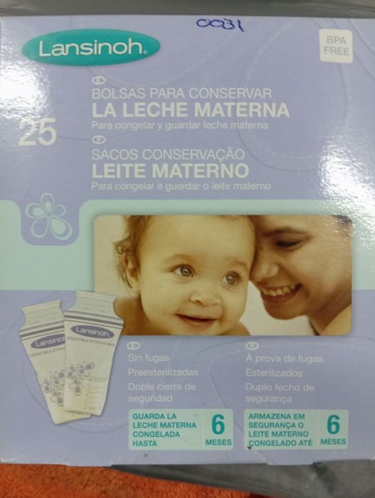 Sacos de conservação de leite materno "lansinoh"