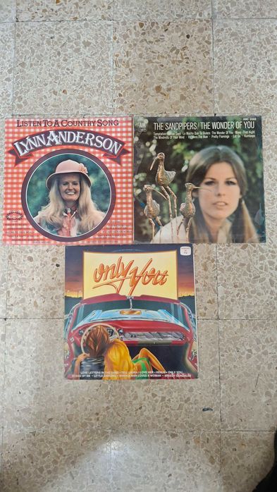 LPs Vinil Vintage 7 de Vários Conjuntos e Lynn Anderson