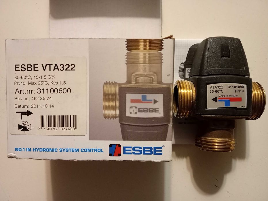 Nowy zawór ESBE VTA322