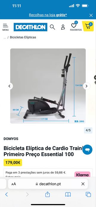 Biciceleta Eliptica de Cardio Training DOMYOS