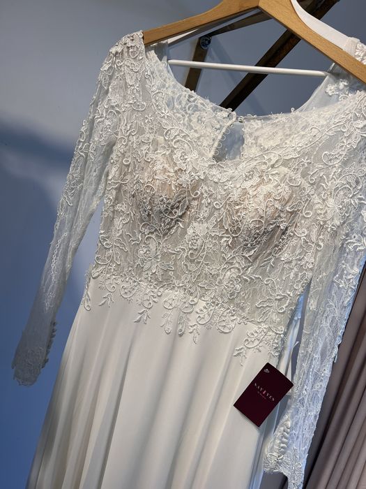 Suknia ślubna wysyłka, rozmiar 36,38,40 muślinowa litera A