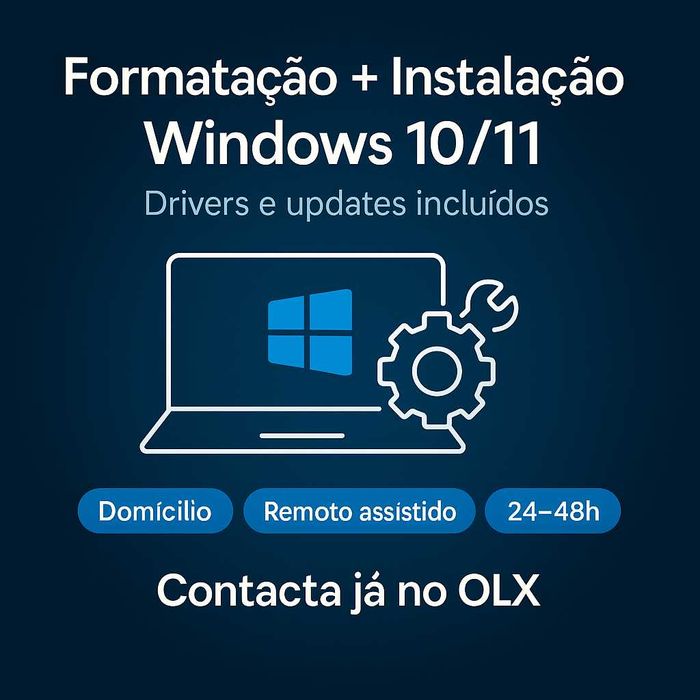 Formatação + Instalação Windows 10/11 — Rápido