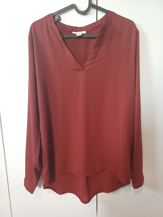 Elegancka bordowa bluzka / koszula AMISU – Rozmiar XS