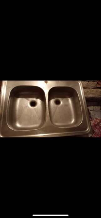 Мойка двойная толстая нержавейка