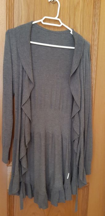 SALDOS: Casaco de malha NOVO - cor cinzento antracite - M