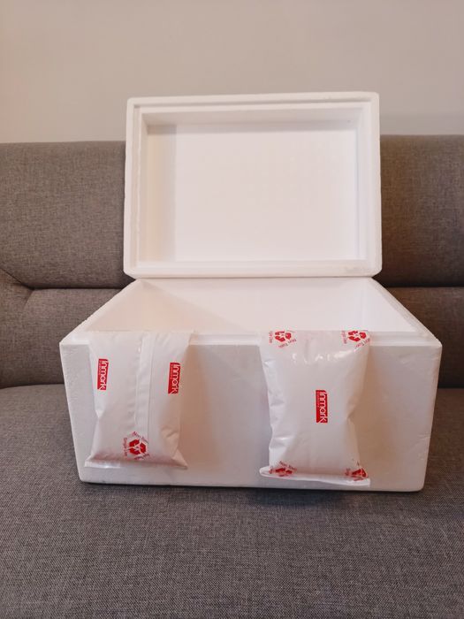 Pudełko styropianowe 30 litrów i 10 litrów, z wkładami chłodzącymi