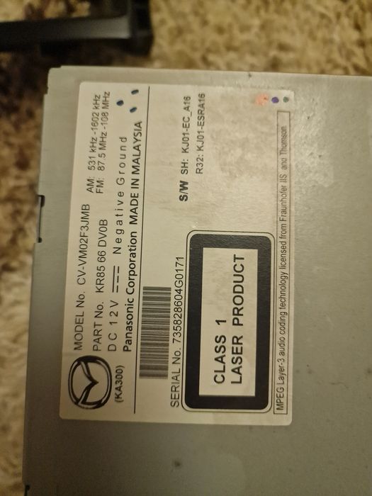 2din  mazda (original) cx- 5 с рамкой