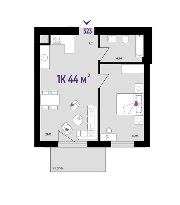 Продаж 1к квартири в закритому малоповерховому ЖК Wawel