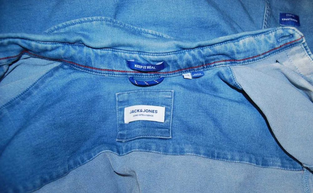 JACK JONES george ROZ.S koszula męska jeansowa stretch