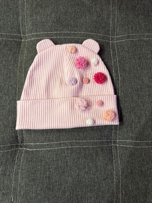 Детская шапка,шапка для девочки,шапка с ушками
