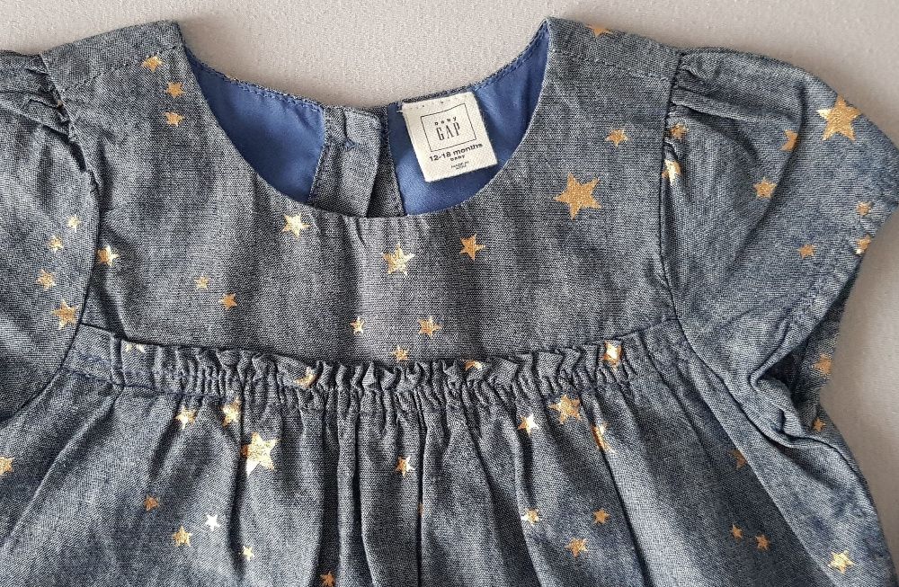 Rozmiar 80/86. GAP STAR SET - Sukienka jeansowa - medium wash