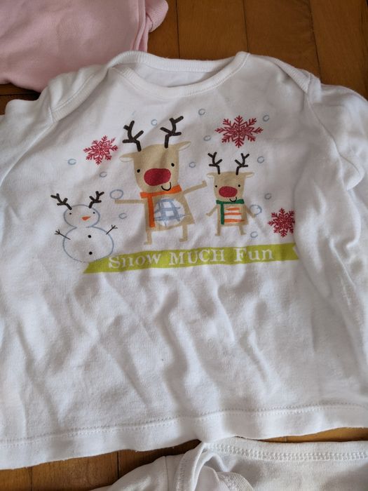 Świąteczne ubranka dla dziewczynki rozmiar 62,3-6miesiecy plus gratis