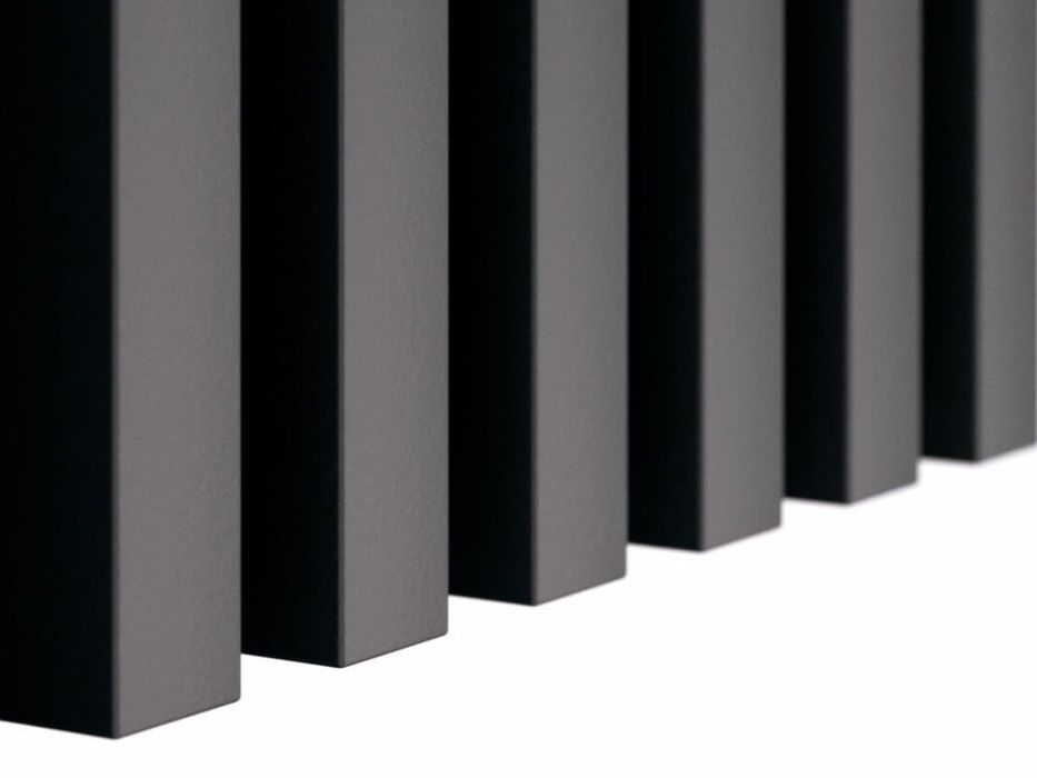 Czarne Lamele ścienne, czarny 2750x38x28mm - 5 sztuk