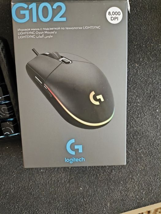 Оригінал! Ігрова миша Logitech G102 Lightsync Black (Ідеальний стан, комплект)
