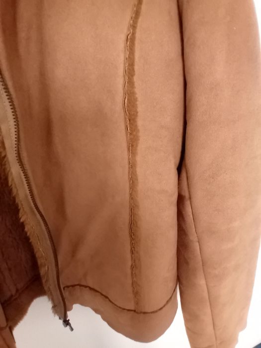 Nowa damska kurtka z kozuchem rozm. M + Spodnie damskie