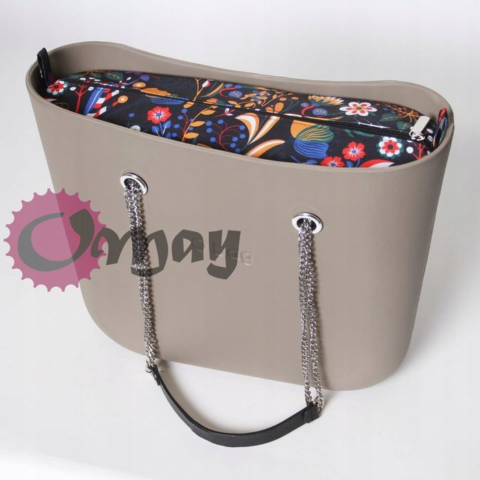 organizer OBAG STANDARD nowy folk czarny 2 kieszenie wkład OMAY