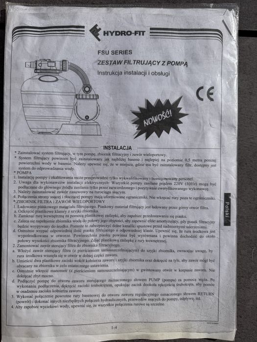 Pompa basenowa filtr HydroFit 9,8m3/h