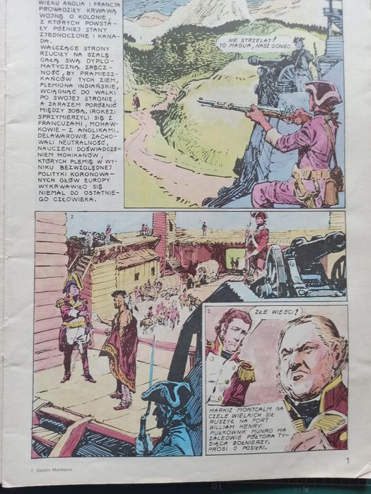 Komiks „Ostatni Mohikanin” – wydanie 1988, PRL, stan bdb, okładka mięk