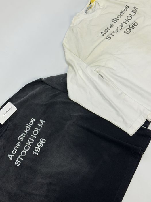 Acne Studios STOCKHOLM 1996 лонслив черный белый лонгслів футболка M L