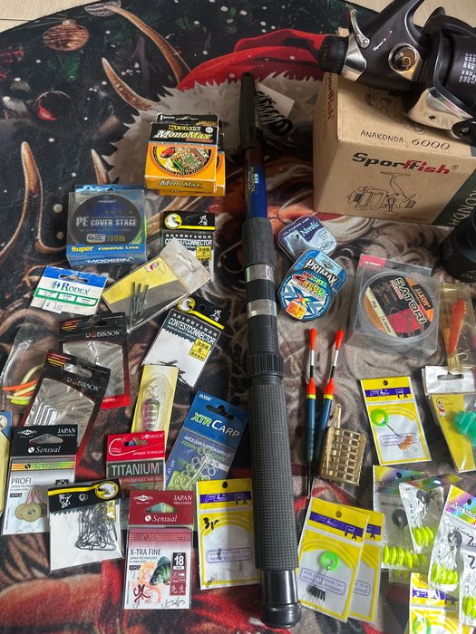 Zestaw wędkarski kołowrotek wędka
