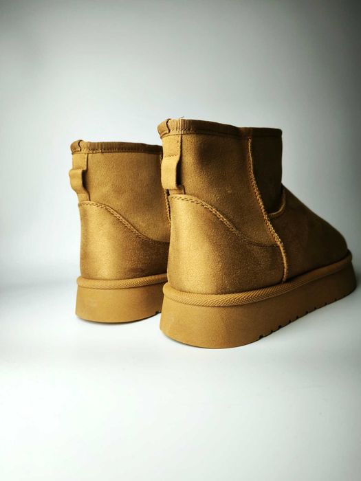 Zimowa wyprzedaż buty śniegowce botki brąz camel nowe 39