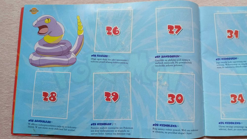 Album pokemon chipita na naklejki