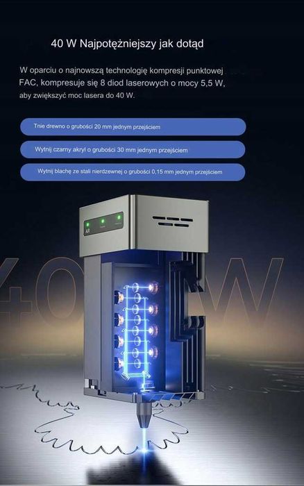 Лазерний гравер Creality CR Laser Falcon 2 40W AIR ASSIST