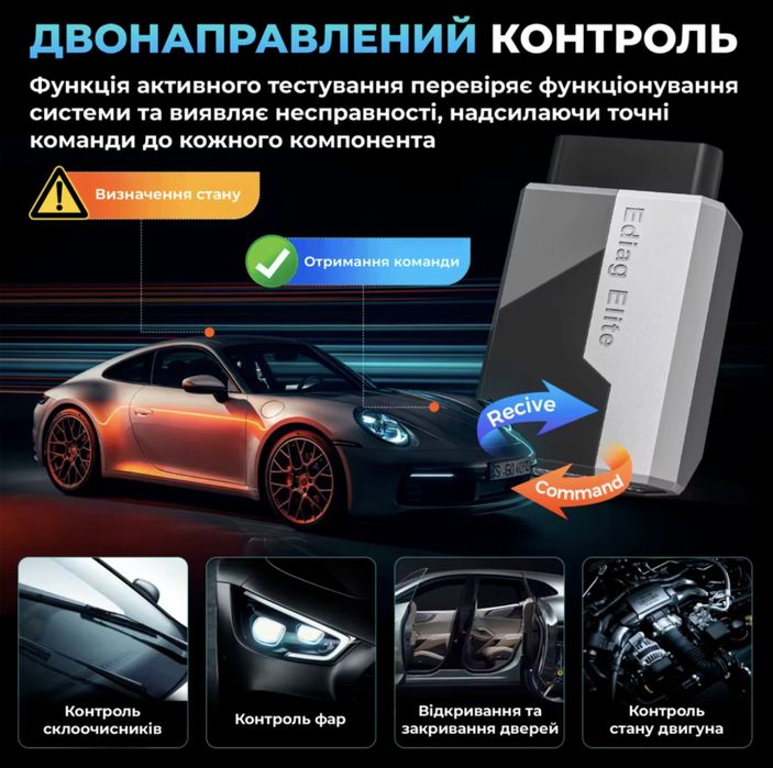 ‼️Автосканер Kingbolen Ediag Elite 15 сервісних, для діагностики авто