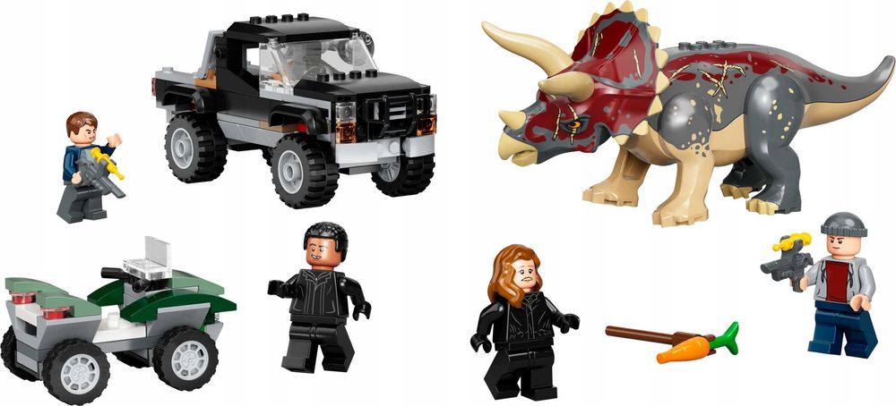 210EL. Nowe Klocki Triceratops i Zasadzka do LEGO Jurassic World 76950