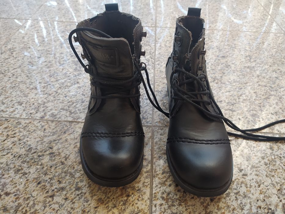 Botas Bunker em pele