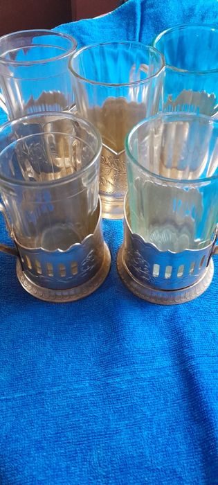 Підстаканники зі стаканами.500гр.