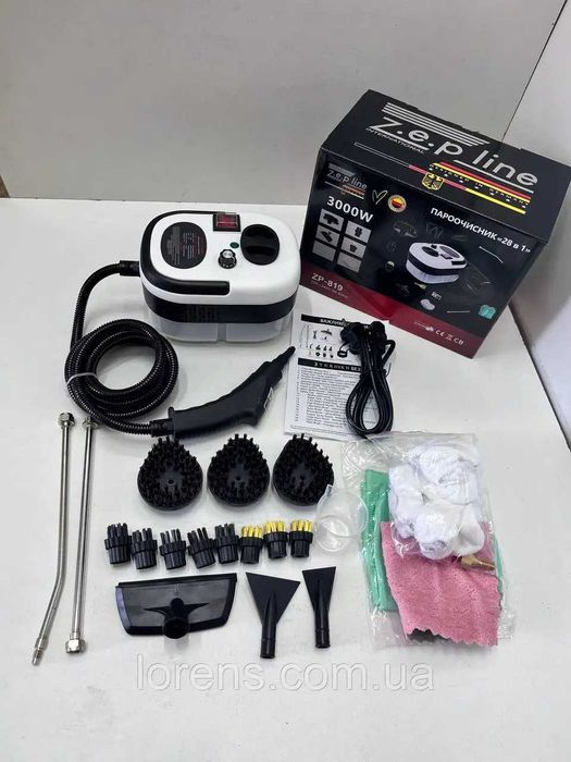 НЕМЕЦКИЙ Пароочиститель 28в1 для дома Zepline ZP-819 3000 Вт на 1500мл