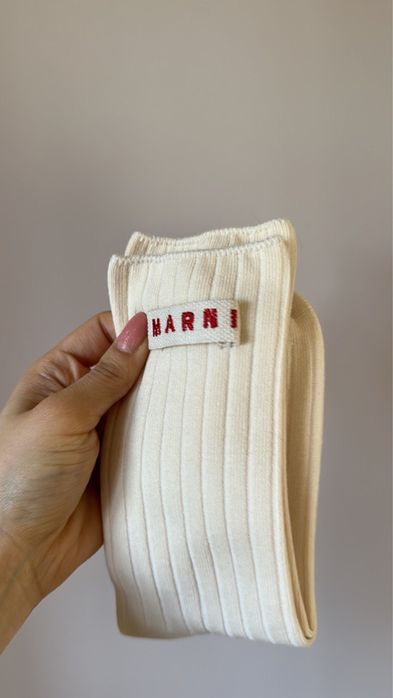 Kremowe skarpety Marni unisex