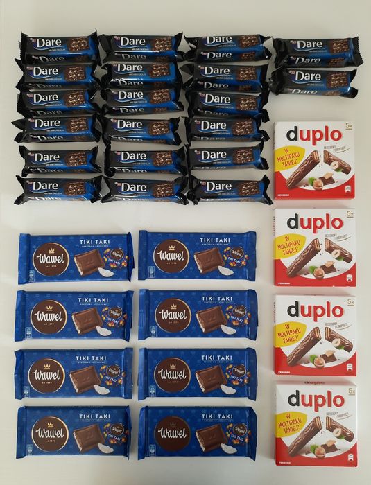 Wafle Dare Batony Duplo Czekolada kokos orzech