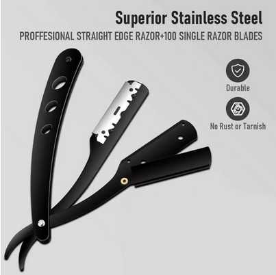Navalha Barbear Classica Dobravél Aco Inox