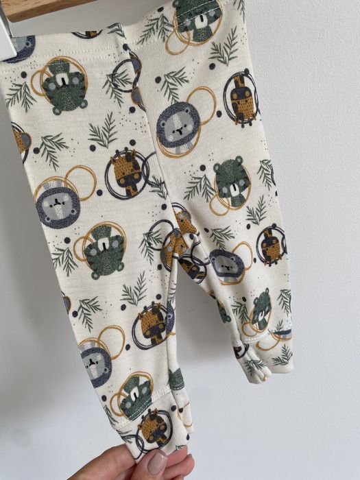 Legginsy name it 50/56 wełna merino zwierzątka