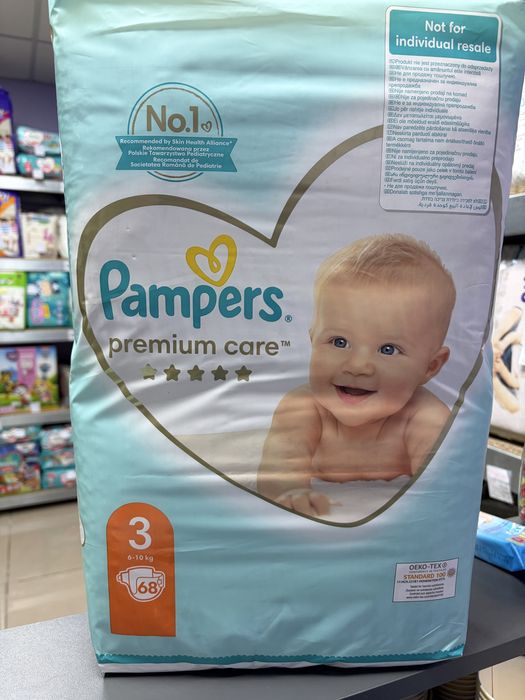 Підгузки памперси Pampers premium care 3 розмір 68 шт.  630 грн