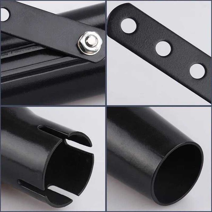 Ponteira Escape Universal Chopper Bobber 435mm Cromado Preto Mate