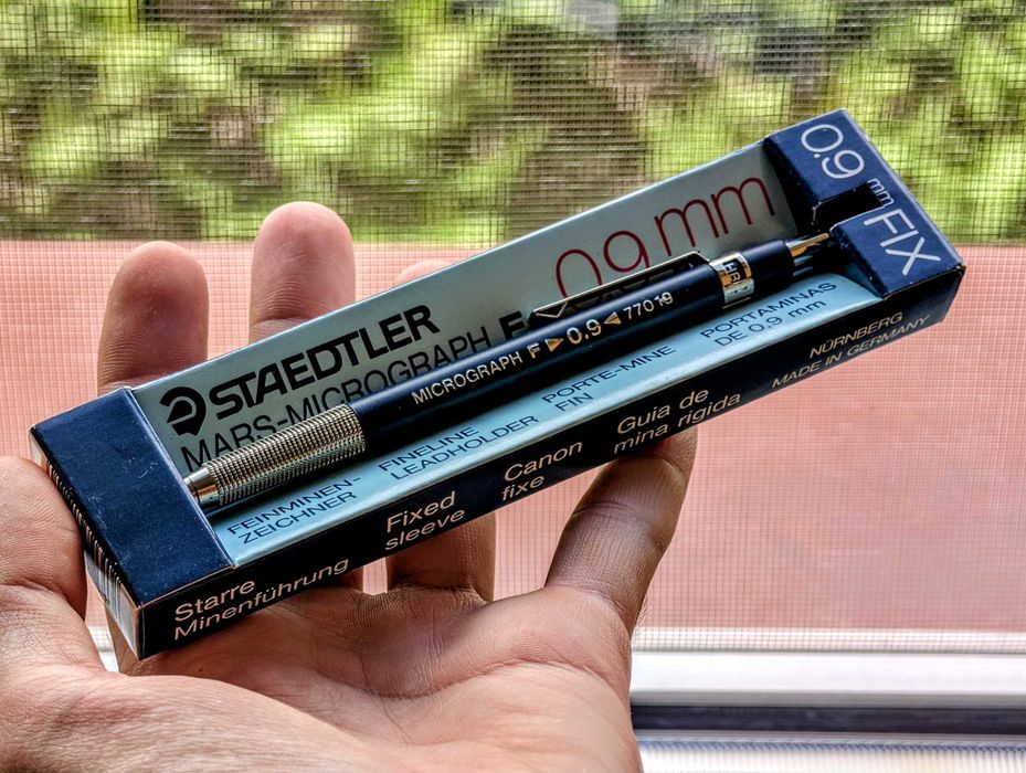 Staedtler Mars Micrograph F 77019 0,9 mm – NOS, fabrycznie zapakowany (lata 80.)