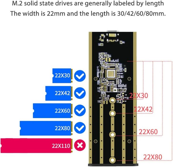 Adapter obudowa dysku SSD USB typ C M.2 NVMe B658