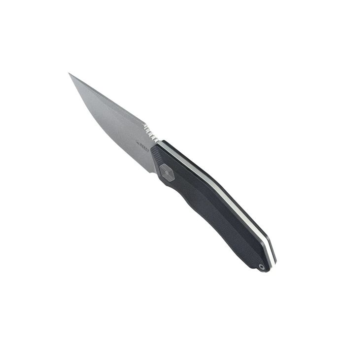 Nóż Kubey Basilisk Fixed Black G10, Stonewashed 14C28N by Damned Designs (KU381A)