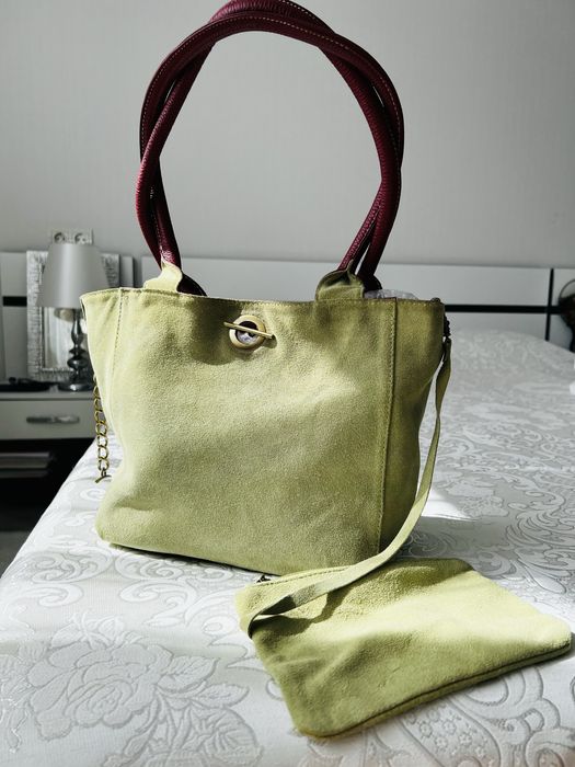 Жіноча шкіряна двостороння сумочка